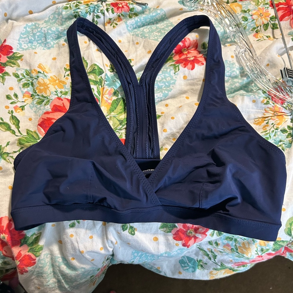 Tory Sport Blue Minimalist Sports Bra